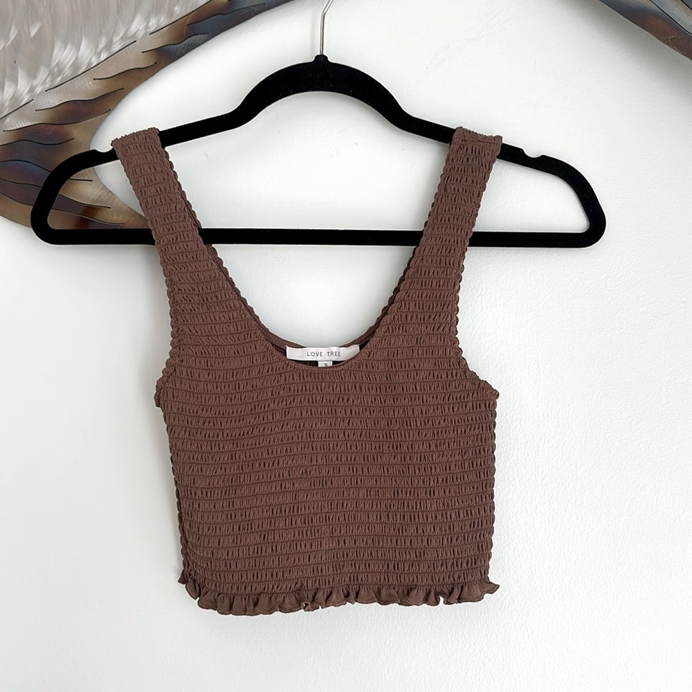 Love Tree Ruched Crop Top